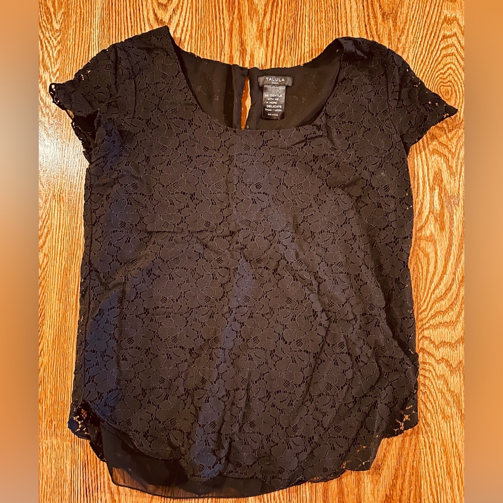 Talula Betsey Lace Top Black
